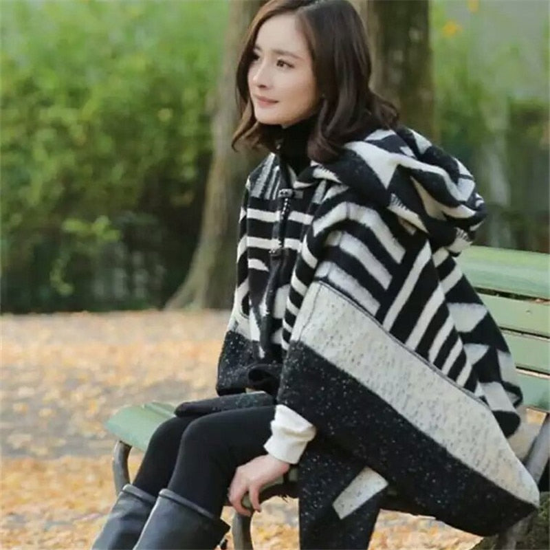 Winter Poncho Hooded