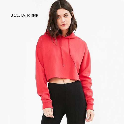 Women Crop Hooded