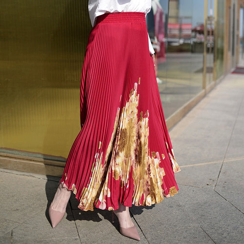 Women Long Pleated
