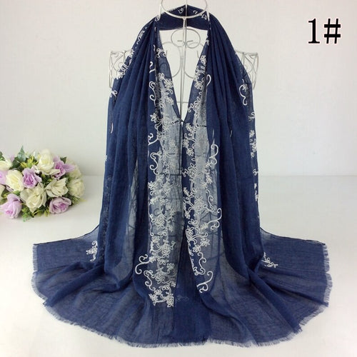 Women Scarves Embroidery