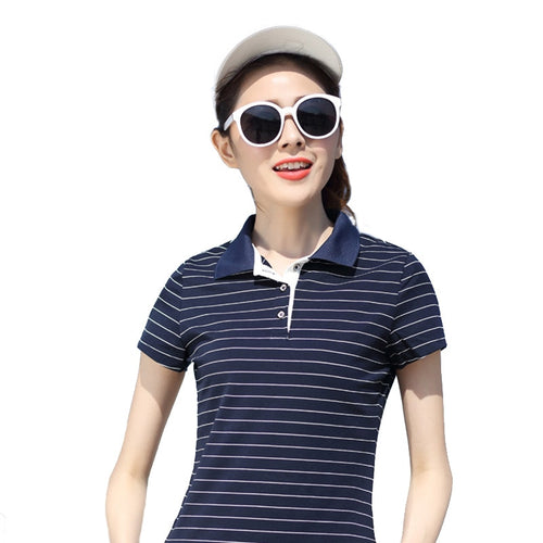 Women Stripe Polo