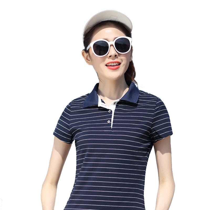 Women Stripe Polo