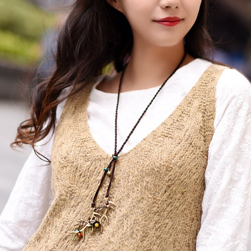 antler necklace maxi