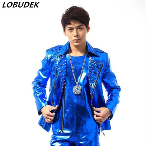 (jacket+pants+vest) men blue