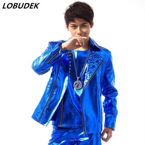 (jacket+pants+vest) men blue
