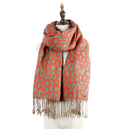 leopard scarf cashmere
