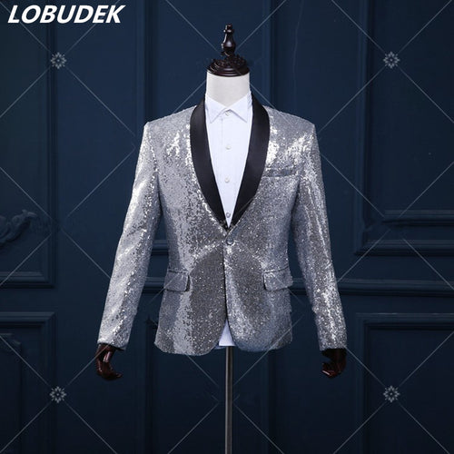 silver blazer wedding