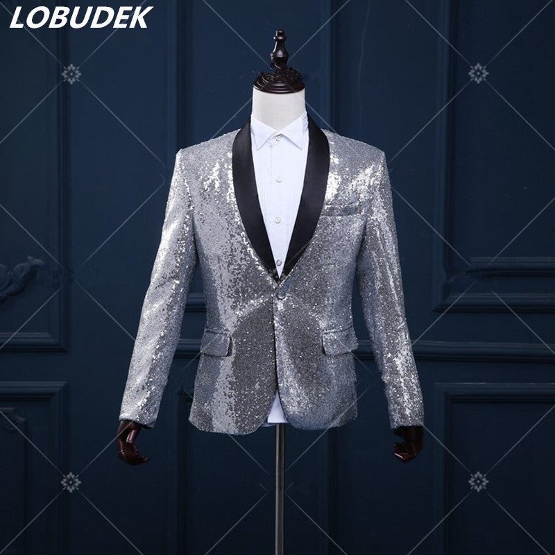 silver blazer wedding